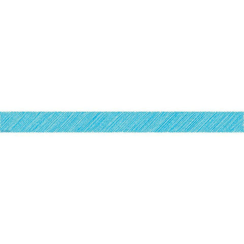 AQUA SCRIBBLE STRAIGHT BORDER TRIM