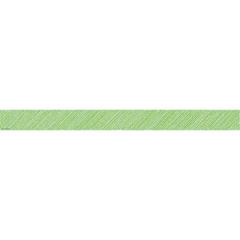 LIME SCRIBBLE STRAIGHT BORDER TRIM