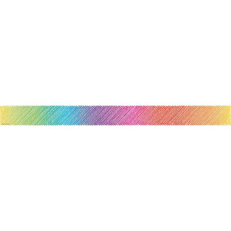 COLORFUL SCRIBBLE STRAIGHT BORDER