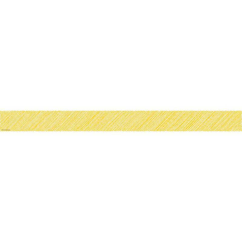 YELLOW SCRIBBLE STRAIGHT BORDER