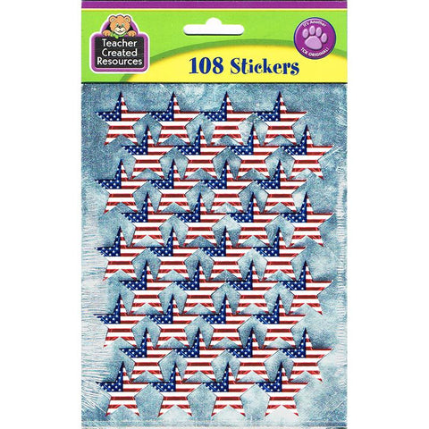 LARGE FLAG FOIL STARS STICKERS