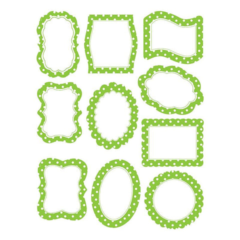 LIME POLKA DOTS FRAME ACCENTS