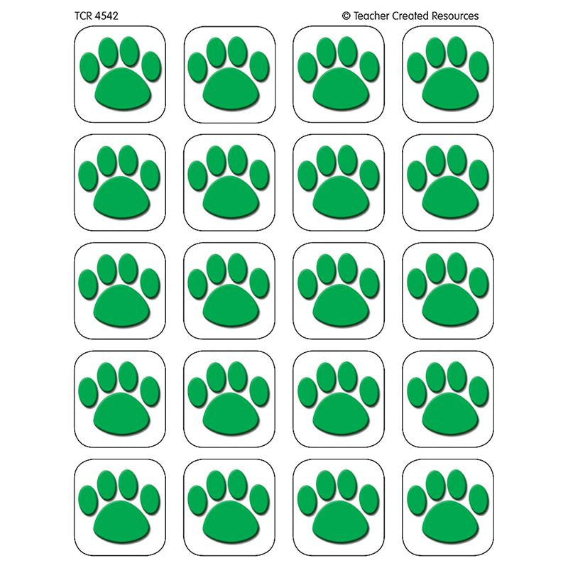 GREEN PAW PRINT STICKERS