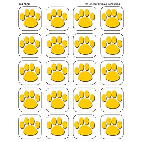 GOLD PAW PRINT STICKERS