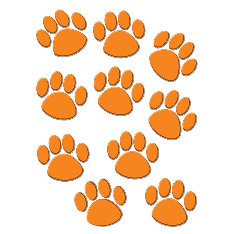 ORANGE PAW PRINT ACCENTS 30 PK