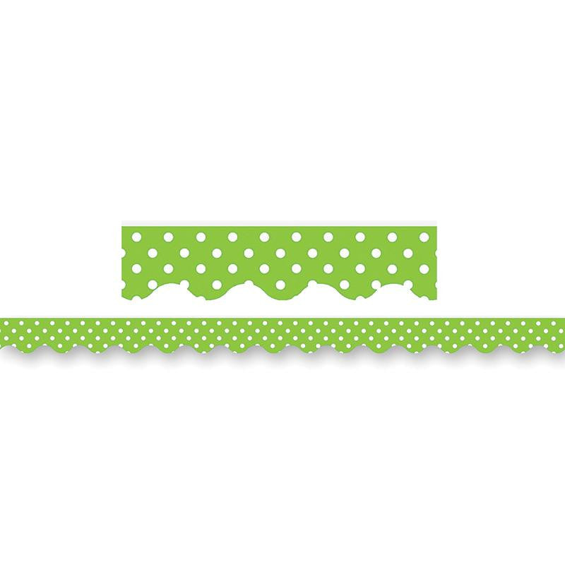 LIME MINI POLKA DOTS BORDER TRIM