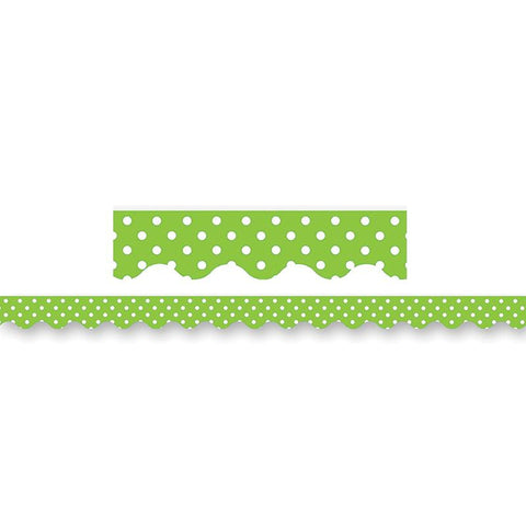 LIME MINI POLKA DOTS BORDER TRIM