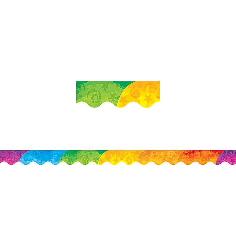 ABSTRACT RAINBOW BORDER TRIM