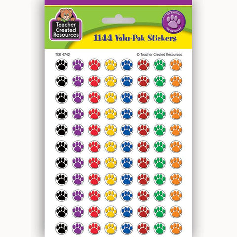 COLORFUL PAW PRINTS MINI STICKERS