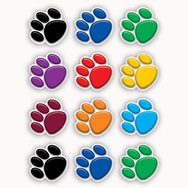 COLORFUL PAW PRINTS MINI ACCENTS