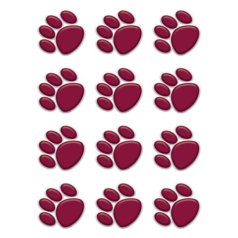 MAROON PAW PRINTS MINI ACCENTS