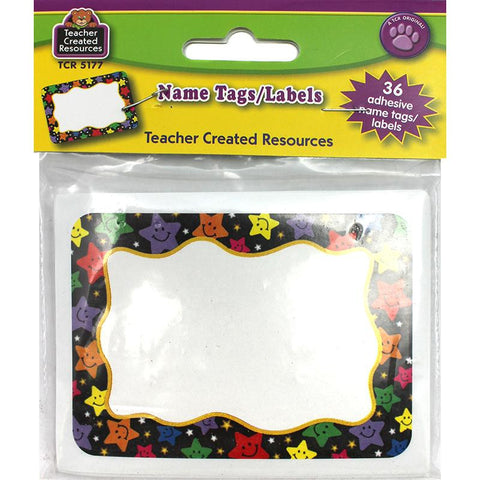 HAPPY STARS NAME TAGS LABELS