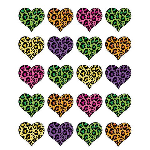 LEOPARD PRINT HEART STICKERS