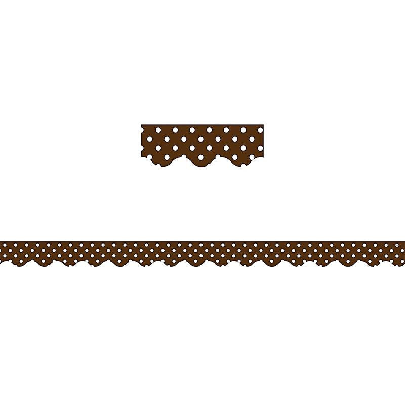 CHOCOLATE POLKA DOTS SCALLOPED