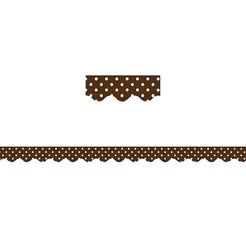 CHOCOLATE POLKA DOTS SCALLOPED