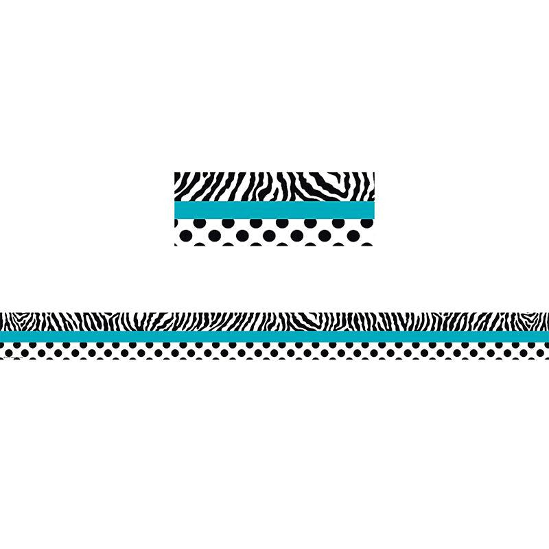 ZEBRA AND DOTS STRAIGHT BORDER TRIM