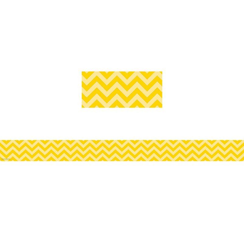 YELLOW CHEVRON STRAIGHT BORDER TRIM