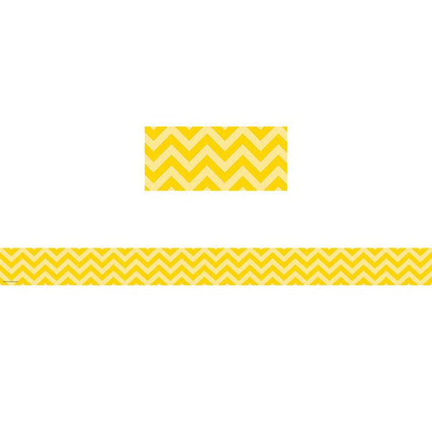 YELLOW CHEVRON STRAIGHT BORDER TRIM