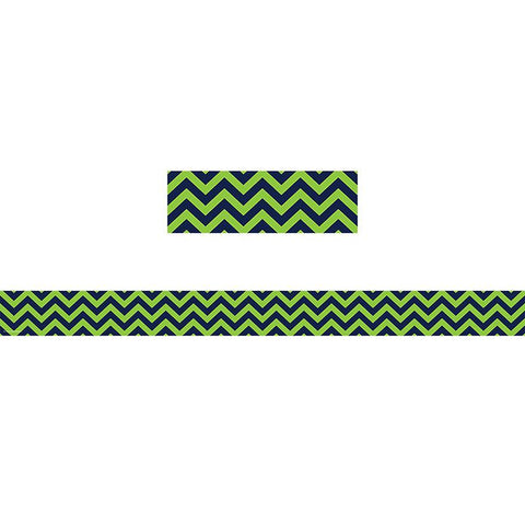 NAVY & LIME CHEVRON STRAIGHT BORDER