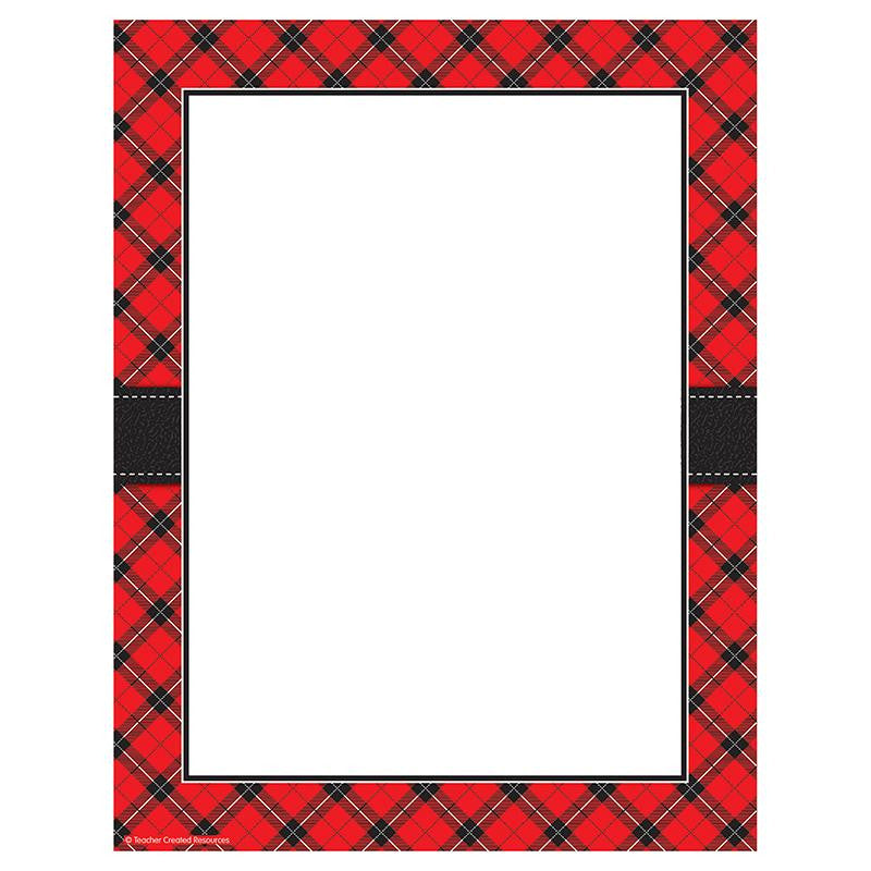 RED PLAID COMPUTER PAPER