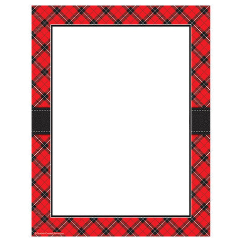 RED PLAID COMPUTER PAPER