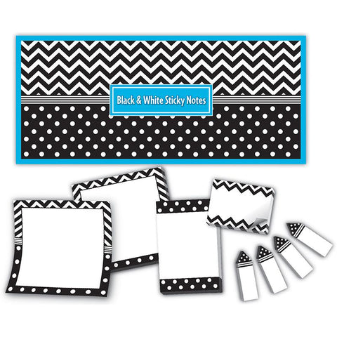 BLACK & WHITE STICKY NOTES