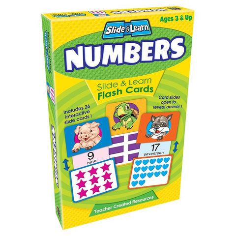 NUMBERS SLIDE & LEARN FLASH CARDS