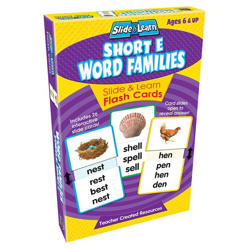 VOWELS SHORT E WORD FAMILIES SLIDE