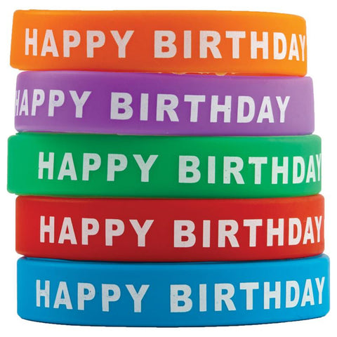 HAPPY BIRTHDAY WRISTBANDS 10-PK