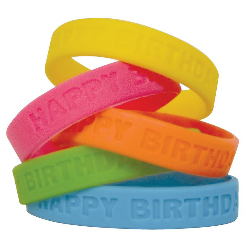 HAPPY BIRTHDAY WRISTBANDS 10-PK