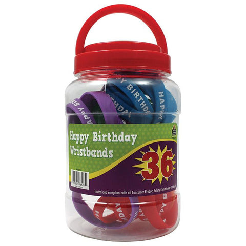 HAPPY BIRTHDAY WRISTBANDS JAR