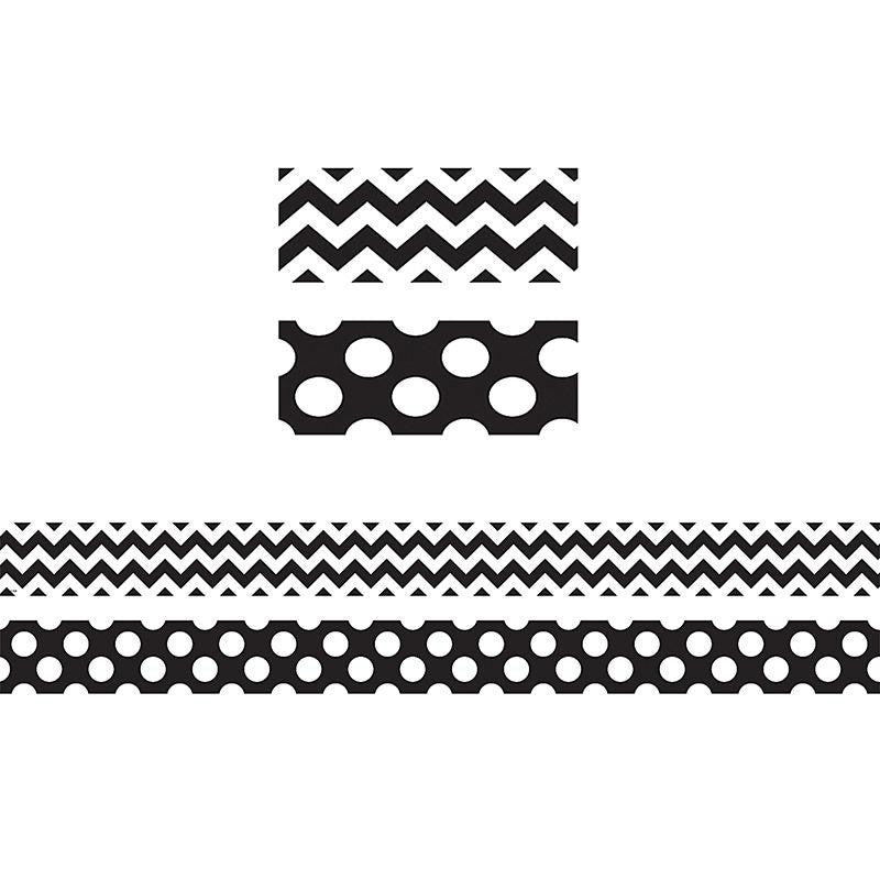 BLACK & WHITE ZIG ZAG DOUBLE SIDED