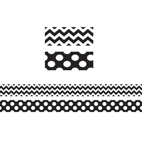 BLACK & WHITE ZIG ZAG DOUBLE SIDED