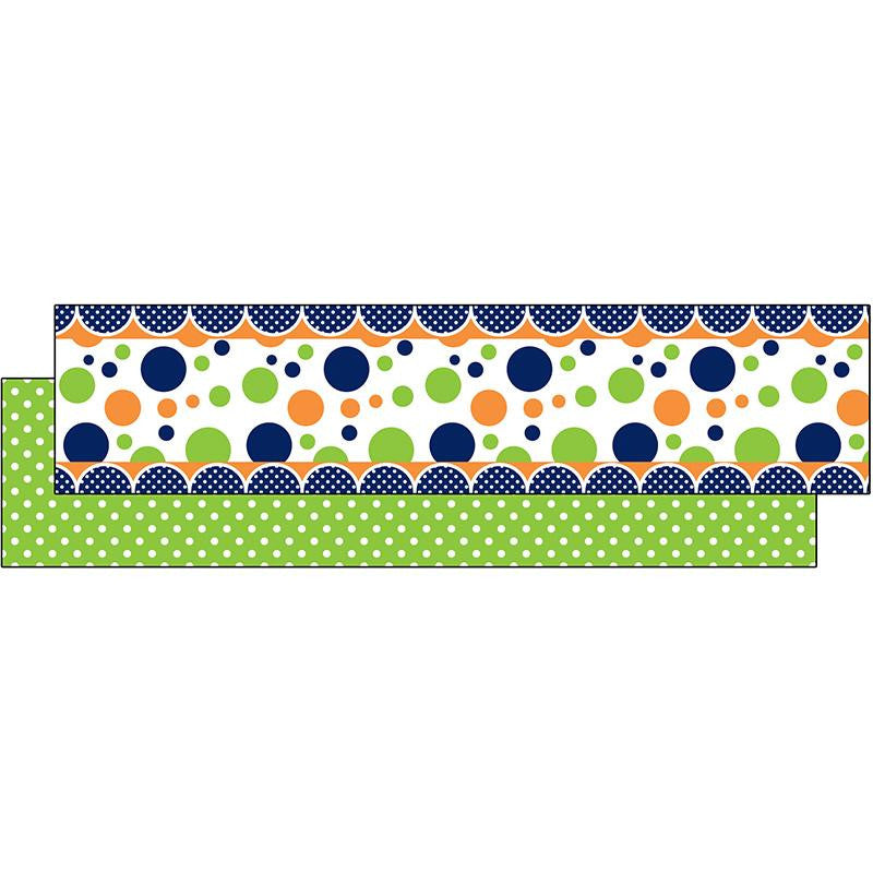 LIME NAVY DOT RIBBON RUNNERS