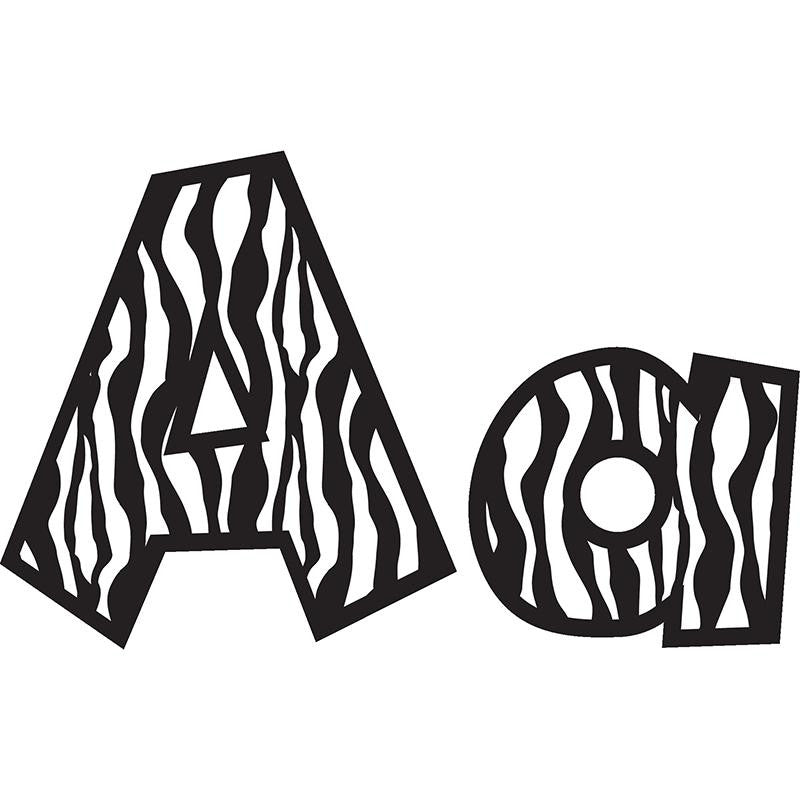 4IN FUN FONT LETTERS ZEBRA