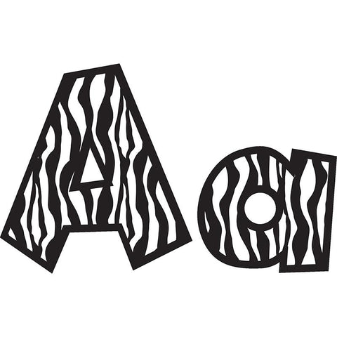 4IN FUN FONT LETTERS ZEBRA