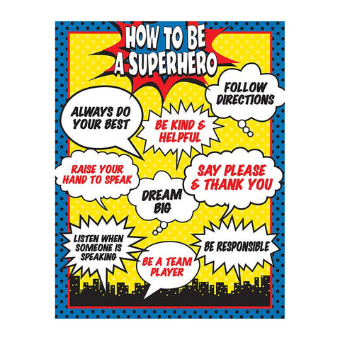 HOW TO BE A SUPERHERO CHART