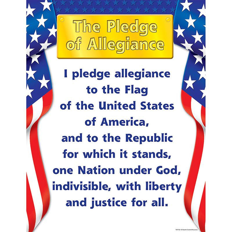 PLEDGE OF ALLEGIANCE CHART 17X22