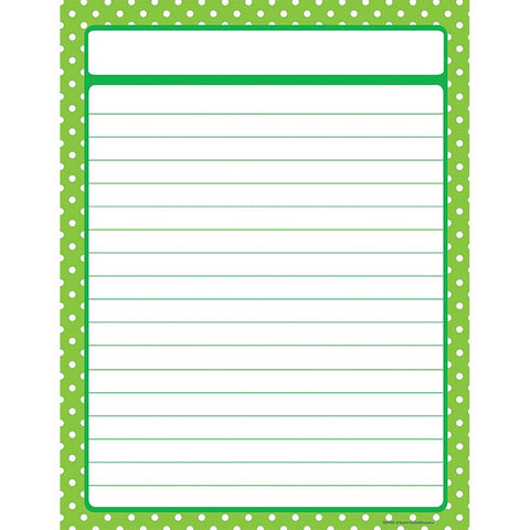 LIME GREEN POLKA DOTS CHART