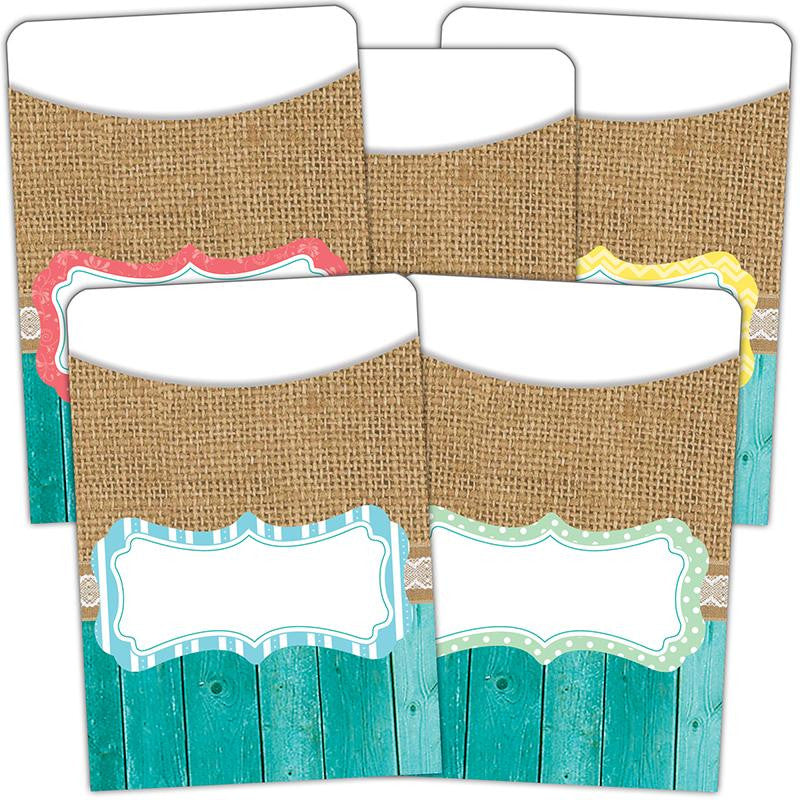 SHABBY CHIC LIBRARY POCKETS MULTI