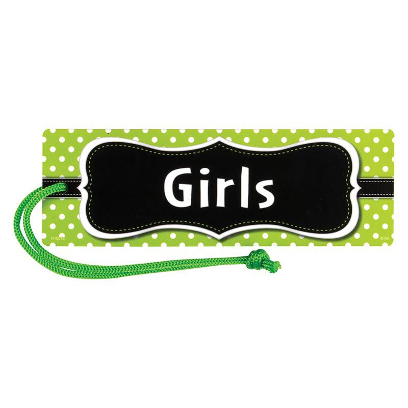 LIME POLKA DOTS MAGNETIC GIRLS PASS