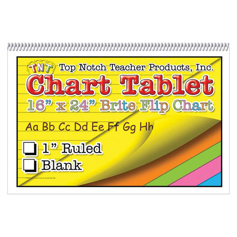 CHART TABLETS 16X24 ASSORTED RULED