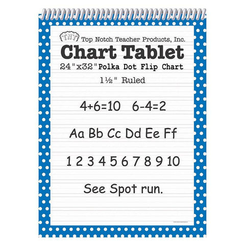 POLKA DOT CHART TABLET BLUE 1.5