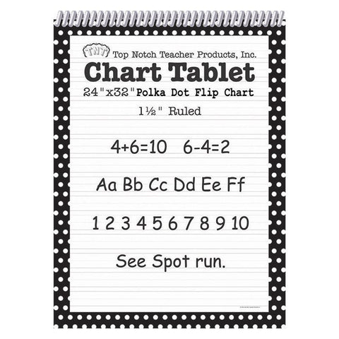 POLKA DOT CHART TABLET BLACK 1.5