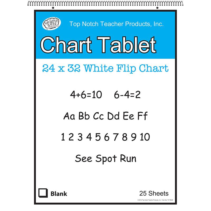 WHITE CHART TABLET 32X24 1.5IN