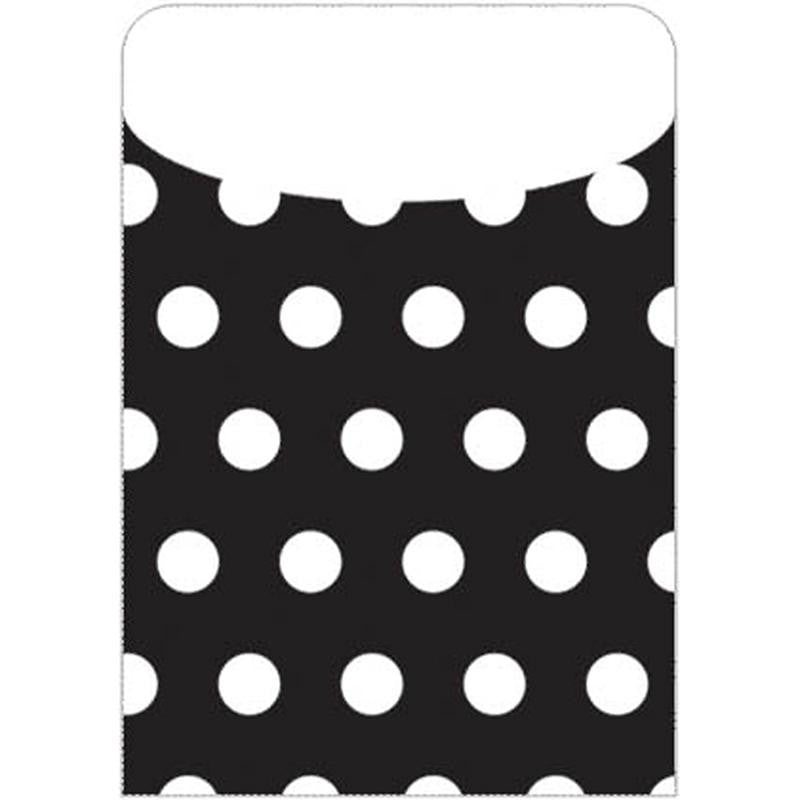 BRITE POCKETS BLK POLKA DOTS 25-BAG