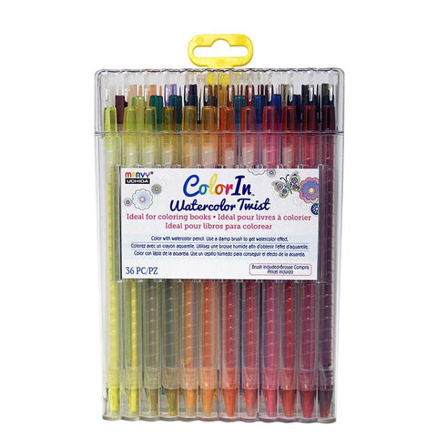 COLOR IN WATERCOLOR TWIST 36 PC SET