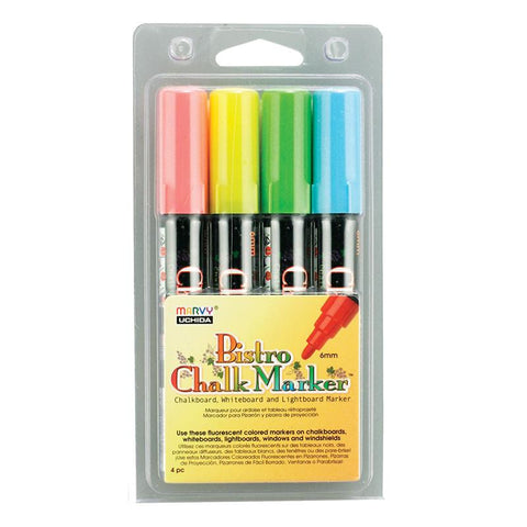 BISTRO CHALK MARKERS BRD TIP 4 CLR