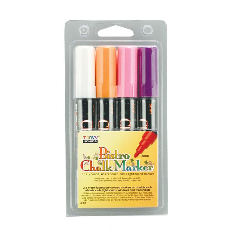 BISTRO CHALK MARKERS BRD TIP 4 CLR