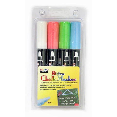 BISTRO CHALK MARKERS BRD TIP 4 CLR